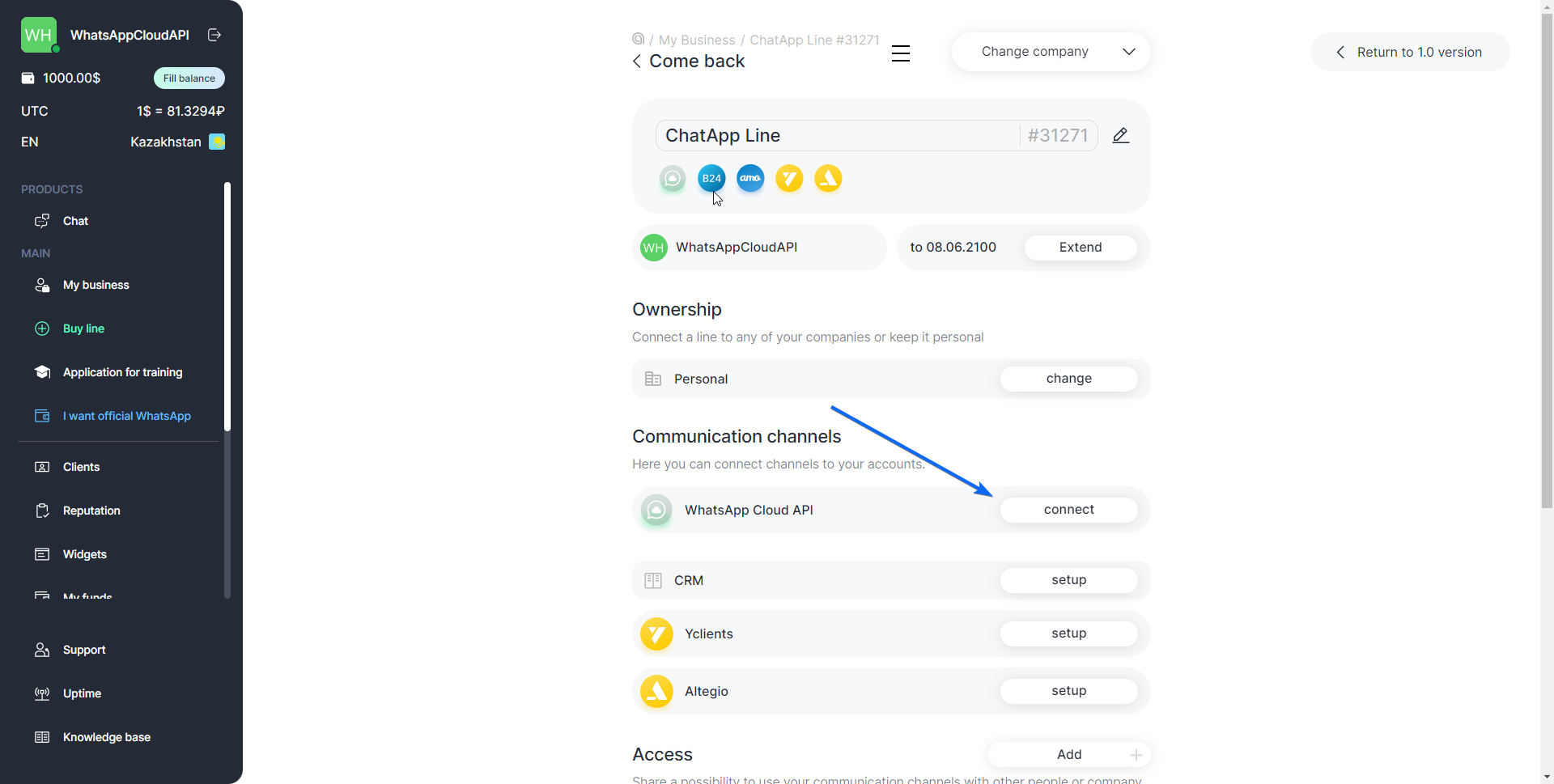 channel WhatsApp Cloud API
