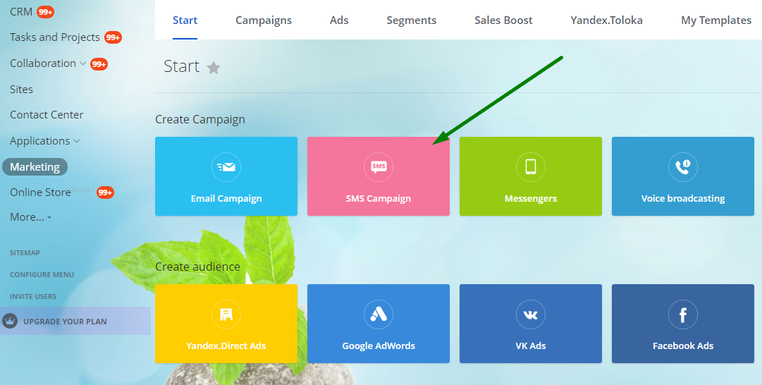 CRM marketing Bitrix24